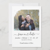 Elegante moderne fotocollage -2- Sla de datum op Save The Date (Achterkant)