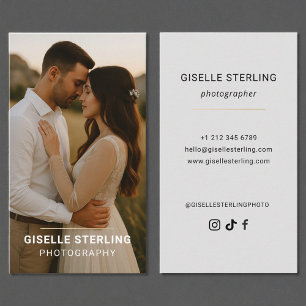 Elegante moderne fotograaf visitekaartje