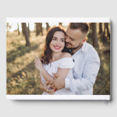 Elegante moderne fotoscript kalligrafie bruiloft gastenboek (Achterkant)