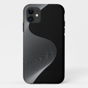 Elegante, moderne, futuristische golfabstractie iPhone 11 hoesje
