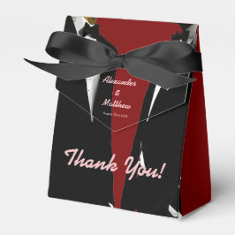 Elegante moderne gay Mannen bruiloft Bedankdoosjes