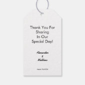 Elegante moderne gay Mannen bruiloft Cadeaulabel (Achterkant)