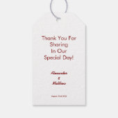 Elegante moderne gay Mannen bruiloft Cadeaulabel (Achterkant)