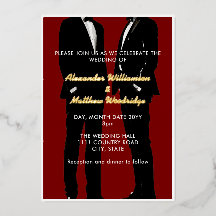 Elegante moderne gay Mannen bruiloft goud