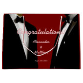 Elegante moderne gay Mannen bruiloft Groot Cadeauzakje (Voorkant)