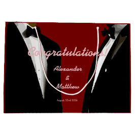 Elegante moderne gay Mannen bruiloft Groot Cadeauzakje