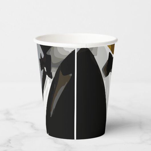 Elegante moderne gay Mannen bruiloft Papieren Bekers (Rechts)