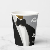 Elegante moderne gay Mannen bruiloft Papieren Bekers (Voorkant)