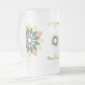 Elegante moderne geometrische ster bursts matglas bierpul (Voorkant links)