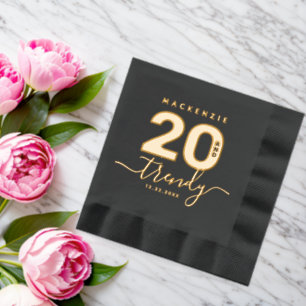 Elegante moderne Girly 20 en trendy Folie Servetten