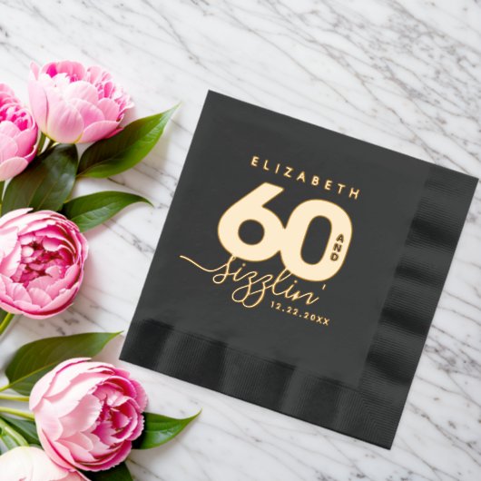 Elegante moderne Girly 60 en Sizzlin' Folie Servetten (Insitu (Huwelijk))