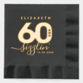 Elegante moderne Girly 60 en Sizzlin' Folie Servetten (Voorkant)