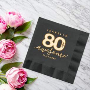 Elegante moderne Girly 80 en Geweldige Folie Servetten