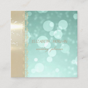 Elegante Moderne Glamour, Nepgoud, Bokeh, Kantwerk Vierkante Visitekaartje