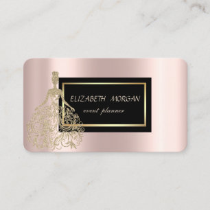 Elegante Moderne Glamoureuze, Gouden Jurk Roze Gou Visitekaartje