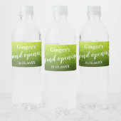 Elegante moderne glans openingsjubileum waterfles etiket (Flessen)