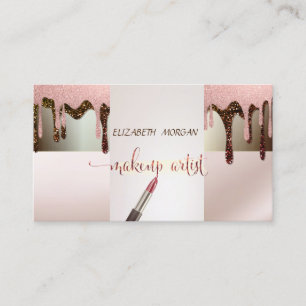 Elegante Moderne Glitter Drops, Lippenstift, Make- Visitekaartje
