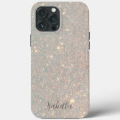 Elegante Moderne Glitter Holografische Aangepaste Case-Mate iPhone Case (Achterkant)
