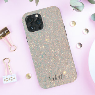 Elegante moderne glitter holografische aangepaste iPhone 13 pro max hoesje