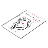 Elegante moderne golvende haar wimpers schoonheids notitieboek (Linkerzijde)