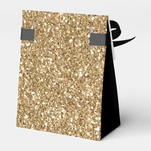 Elegante moderne goud glans monogram naam script bedankdoosjes (Achterkant)