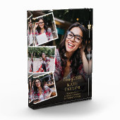 Elegante Moderne Gouden Afstuderen 4 Fotoblokken (Links)