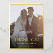 Elegante moderne gouden bruiloft dank u Briefkaart (Voorkant)