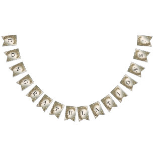 Elegante moderne gouden decoratieve Bunting Flag Vlaggetjes