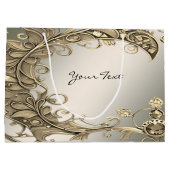 Elegante moderne gouden decoratieve cadeautas (Achterkant)