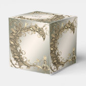 Elegante moderne gouden decoratieve gunstbox bedankdoosjes (Achterkant)