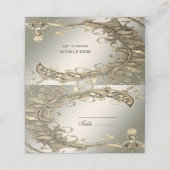 Elegante moderne gouden decoratieve plaatskaart (Buitenkant ongevouwen)