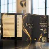 Elegante moderne gouden details gevouwen Visitekaa Klantenkaartje