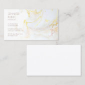 Elegante Moderne Gouden Marmeren Monogram Professi Visitekaartje (Voorkant / Achterkant)