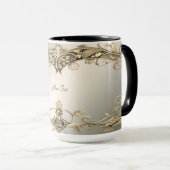 Elegante Moderne Gouden Siermok Mok (Voorkant rechts)