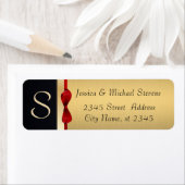 Elegante moderne gouden / zwarte vakantie etiket (Insitu)