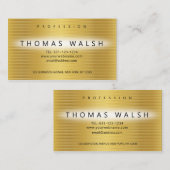 Elegante moderne goudkaart met gouden lijnen visitekaartje (Voorkant / Achterkant)