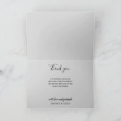 Elegante moderne grijs 2 foto collage bruiloft bedankkaart (Binnen)