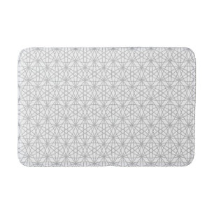 Elegante moderne grijze en witte geometrische vorm badmat