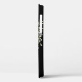 Elegante moderne groen zwart goud monogram Case-Mate iPhone case (Achterkant / Links)