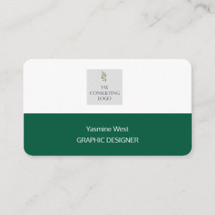 Elegante Moderne Groene Visitekaart Visitekaartje