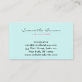 Elegante moderne haarstylist script handtekening visitekaartje (Achterkant)