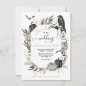 Elegante moderne Halloween bruiloft Kaart (Voorkant)