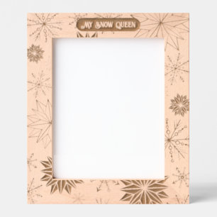 Elegante moderne houten ijskristallen voor haar gegraveerde lijstjes