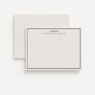 Elegante moderne ivoor en zwarte grens notitie Kaa Kaart