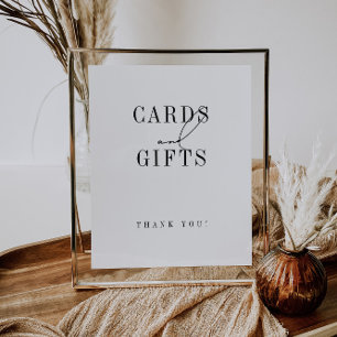 Elegante moderne Kaarten en geschenken teken Poster