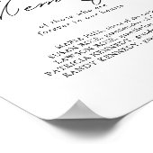 Elegante moderne kalligrafie In Liefdevolle Herinn Poster (Hoek)