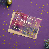 Elegante moderne kalligrafie script fijne feestdag folie feestdagenkaart