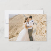 Elegante moderne kalligrafie script foto bruiloft bedankkaart (Achterkant)