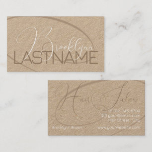 Elegante Moderne Kalligrafie Signature Haarsalon Visitekaartje