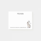 Elegante Moderne Kitty, Kat Moeder, Grappig Gepers Post-it® Notes (Voorkant)